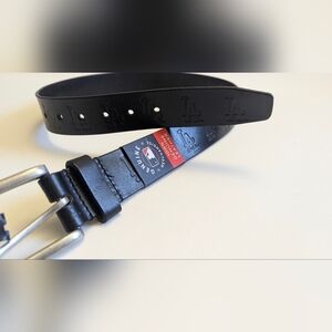 MLB Los Angeles Dodgers Genuine Leather Black Belt XL Small